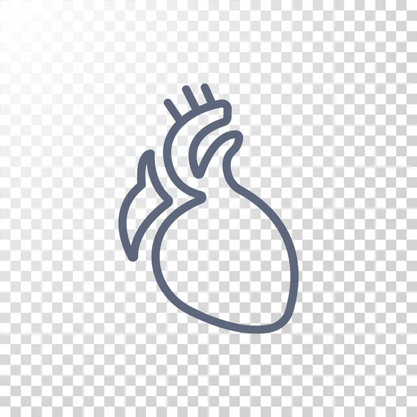 Icône de l'organe cardiaque — Image vectorielle