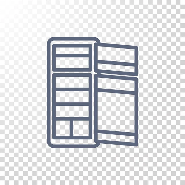 Ikona čáry lednice — Stockový vektor