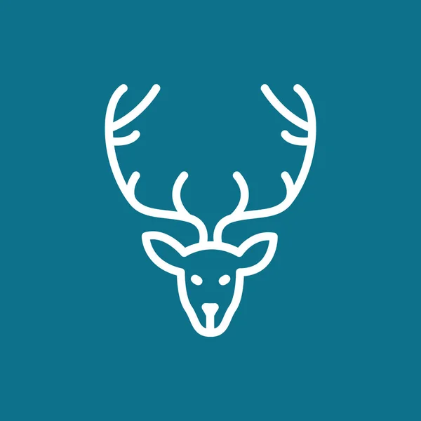 Tête de cerf icône — Image vectorielle