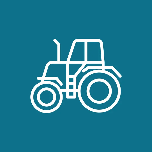 Tractor ícone plano — Vetor de Stock