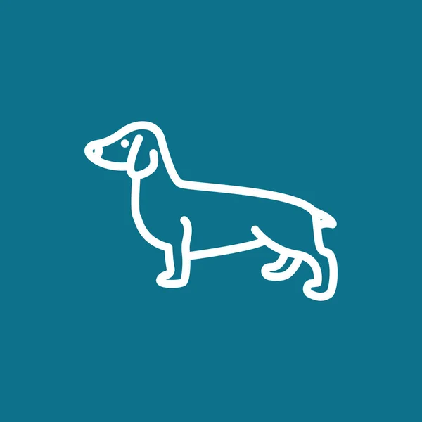 Ícone silhueta cão —  Vetores de Stock
