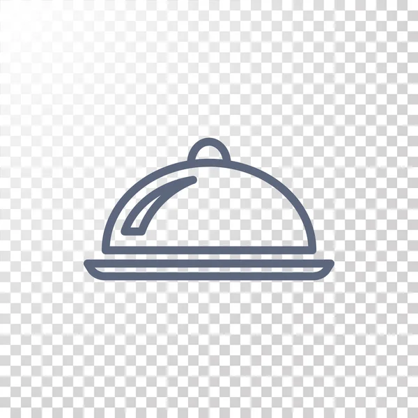 Restaurante icono plato — Vector de stock