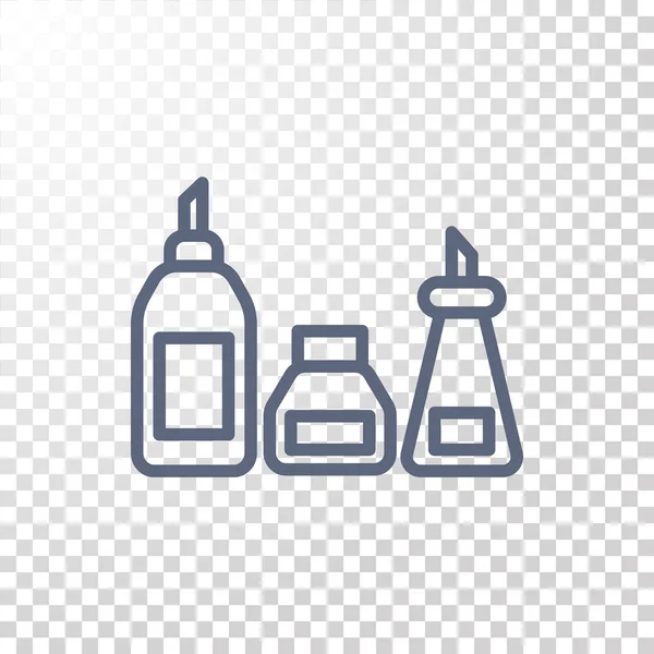 Sauce bottles simple icon — Stock Vector
