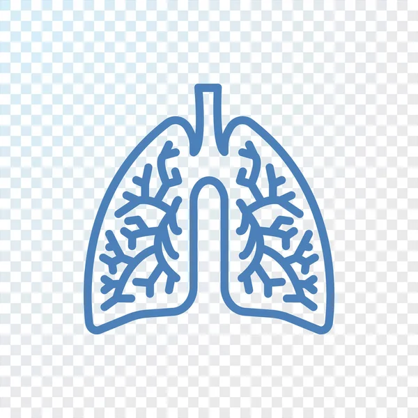 Icono de pulmones humanos — Vector de stock