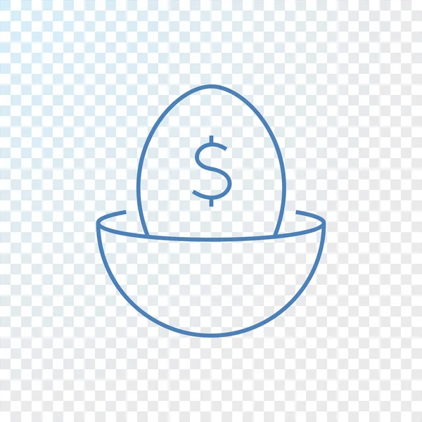 Jajko z ikona znak dolara — Wektor stockowy