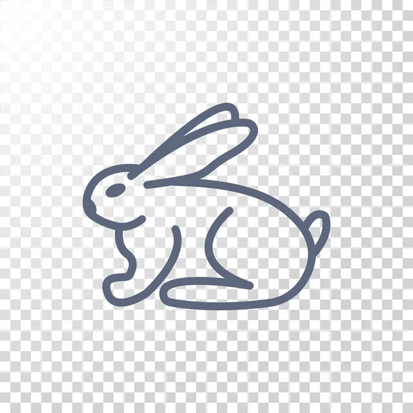 Minimalist tavşan simgesi — Stok Vektör