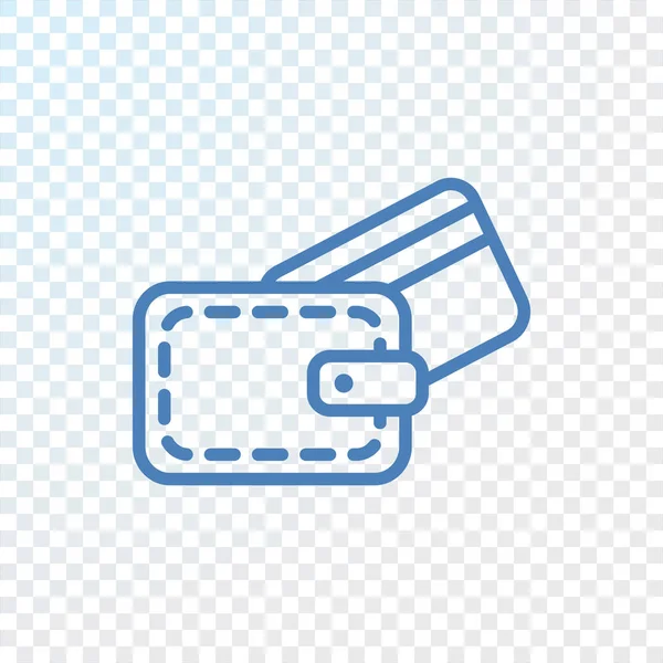 Cartera con icono de tarjeta de crédito — Vector de stock