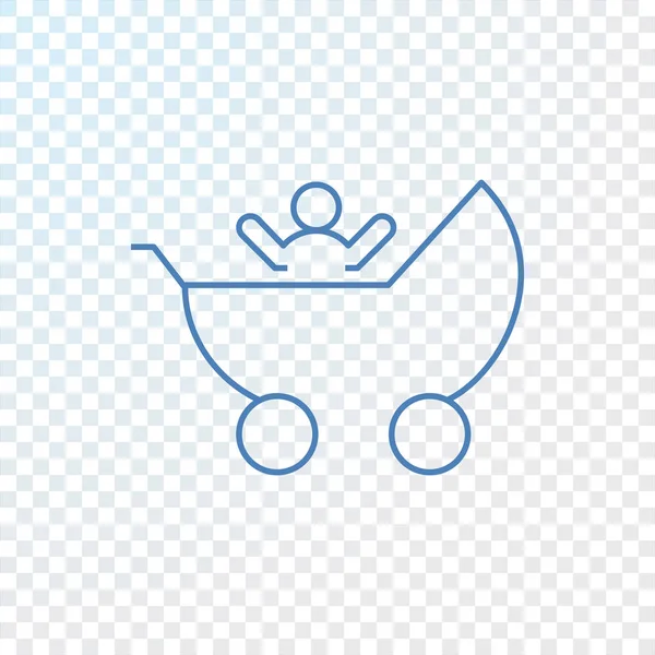 Ícone de carrinho de bebê —  Vetores de Stock