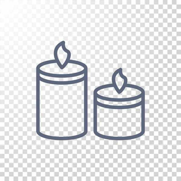 Quema de velas icono — Vector de stock