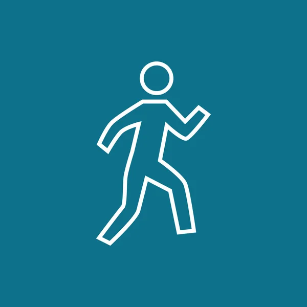 Menselijke wandelende pictogram — Stockvector