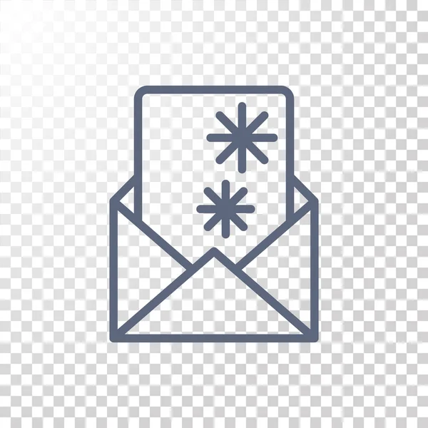 Enveloppe avec icône de carte postale — Image vectorielle