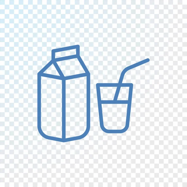 Süt kağıt ambalaj simgesi — Stok Vektör