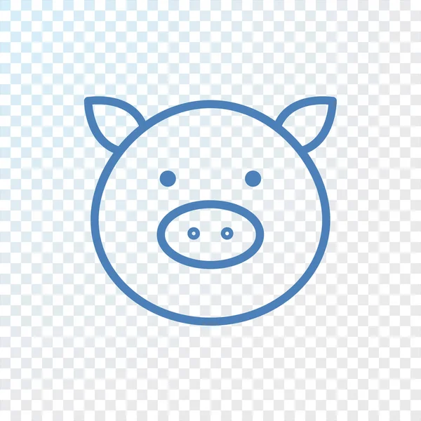 Ícone de focinho de porco — Vetor de Stock