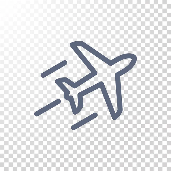 Icono de avión volador — Vector de stock