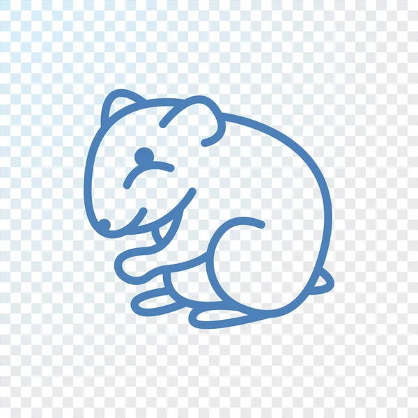 Icono del ratón de dibujos animados — Vector de stock
