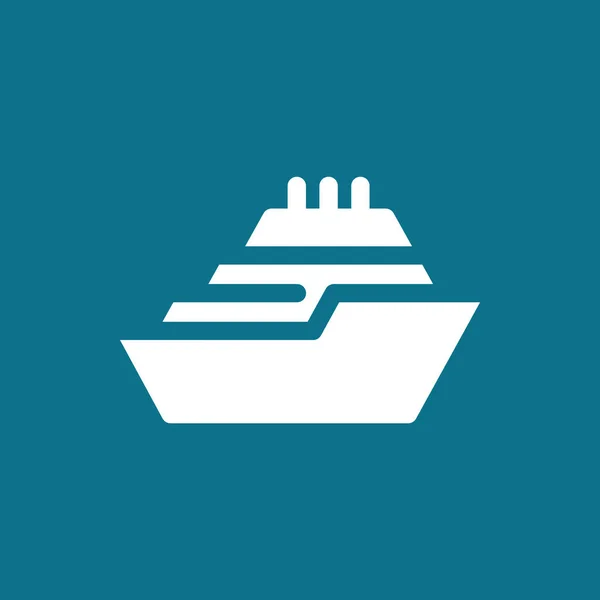 Icono web del barco — Vector de stock