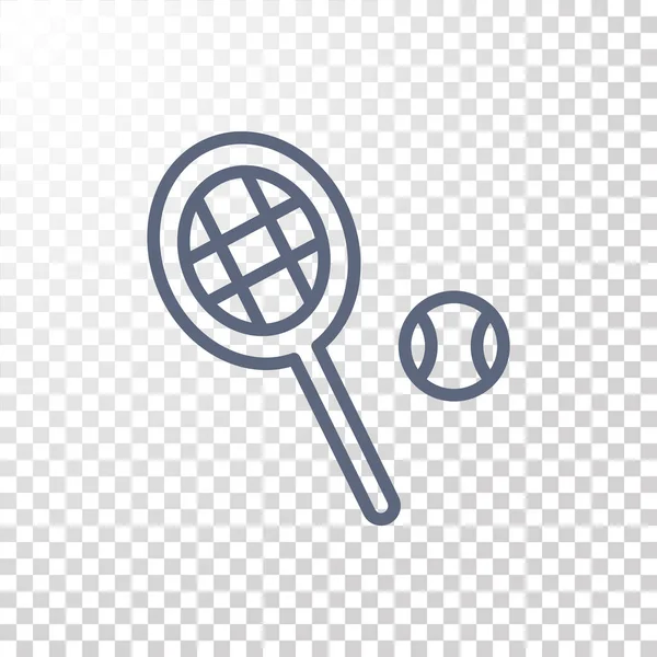 Ρακέτα του τένις με μπάλα εικονίδιο — Διανυσματικό Αρχείο