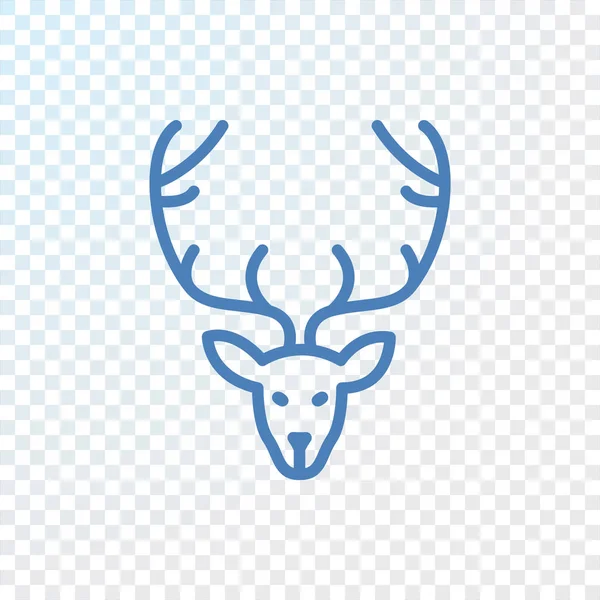 Herten hoofd pictogram — Stockvector