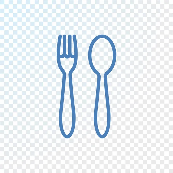 Tenedor y cuchara icono — Archivo Imágenes Vectoriales