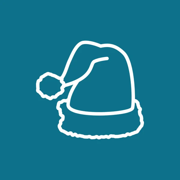 Christmas Santa hat ikonen — Stock vektor