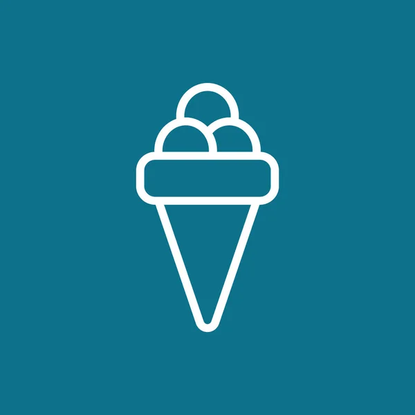 冰淇淋圆锥图标 — 图库矢量图片