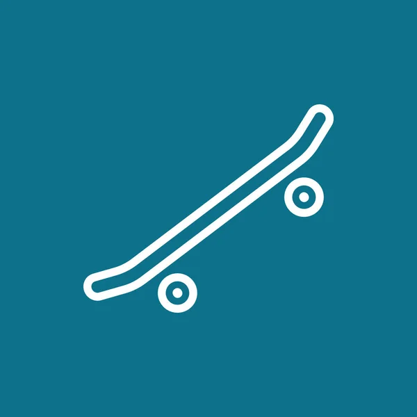 Skateboard icono plano — Vector de stock