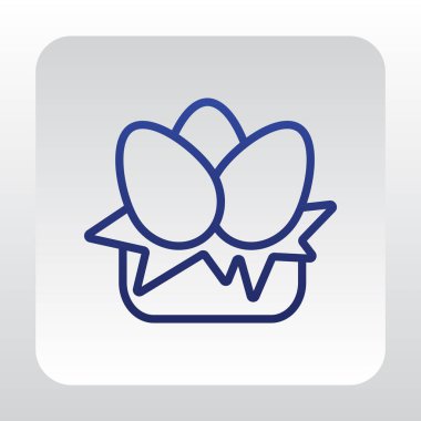 Yumurta düz simgesi  