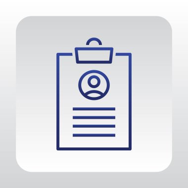 Denetim listesi düz simgesi