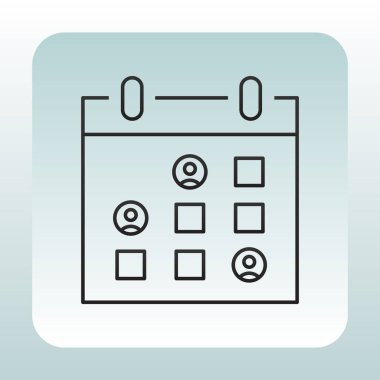 Zamanlama düz simgesini