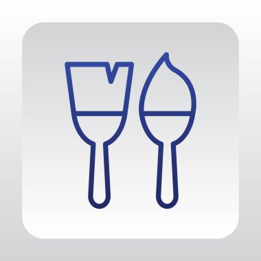 Düz fırça simgesini  