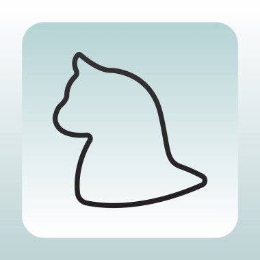  Şirin kedi düz simgesi  