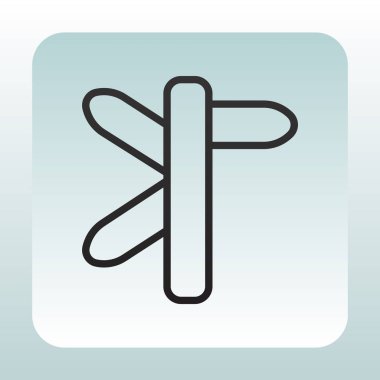 yön tabelası düz simgesi  