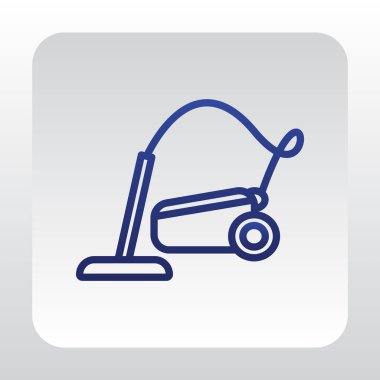 Elektrikli süpürge düz simgesi  