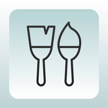 Düz fırça simgesini  