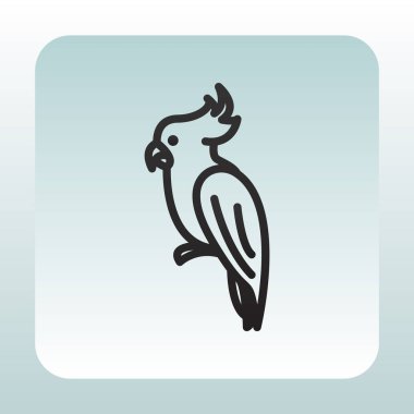 Papağan düz simgesi  