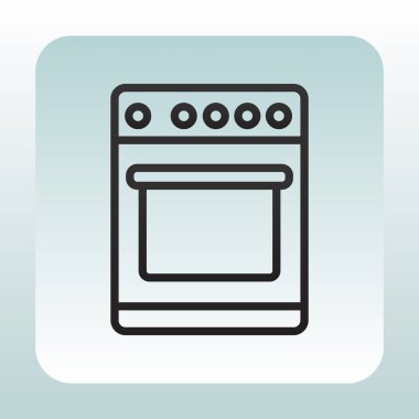 Fırın düz simgesi  