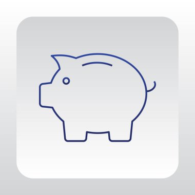 kumbara düz simgesi