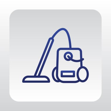 Elektrikli süpürge düz simgesi  