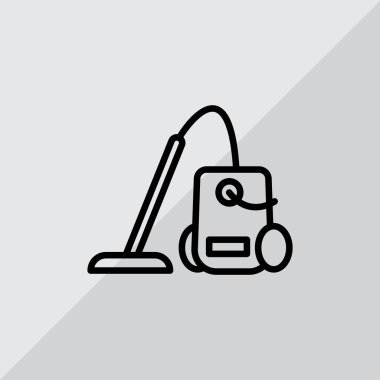 Elektrikli süpürge düz simgesi  