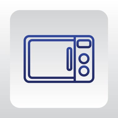 Mikrodalga fırın düz simgesi  