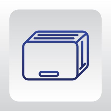 Ekmek kızartma makinesi düz simgesi  