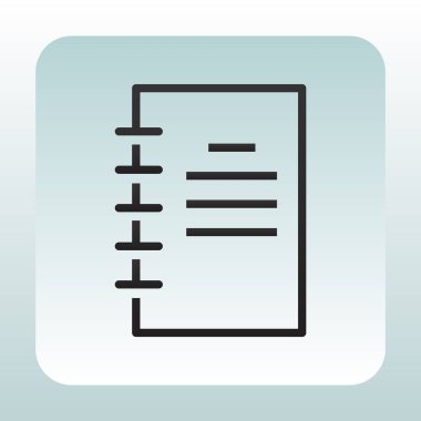 Not defteri düz simgesi