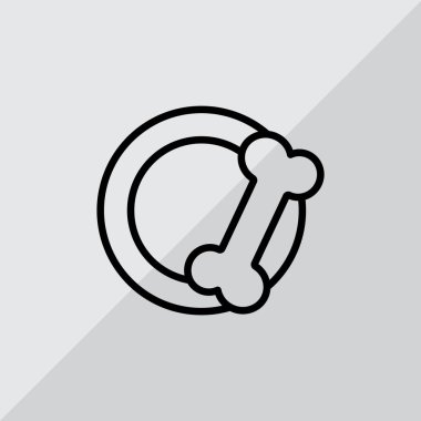 Köpek Gıda düz simgesi  