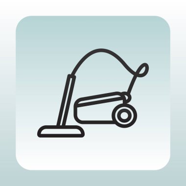 Elektrikli süpürge düz simgesi  