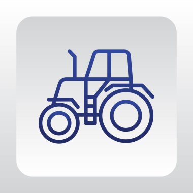 Traktör düz simgesi   