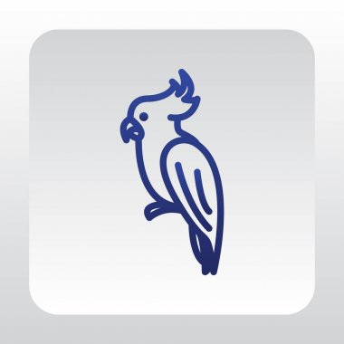 Papağan düz simgesi  