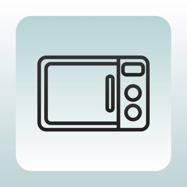 Mikrodalga fırın düz simgesi  