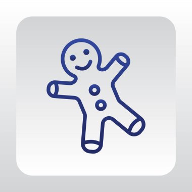 gingerbread düz simgesi  