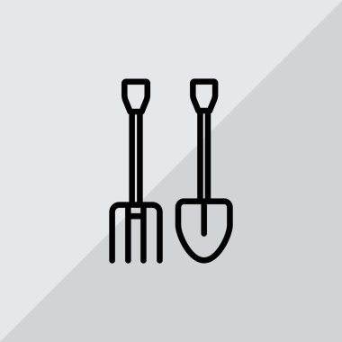 Bahçe araçlar düz simgesi  