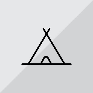 Çadır düz simgesi  